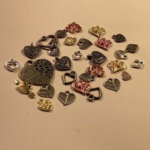 Heart charms for crafting